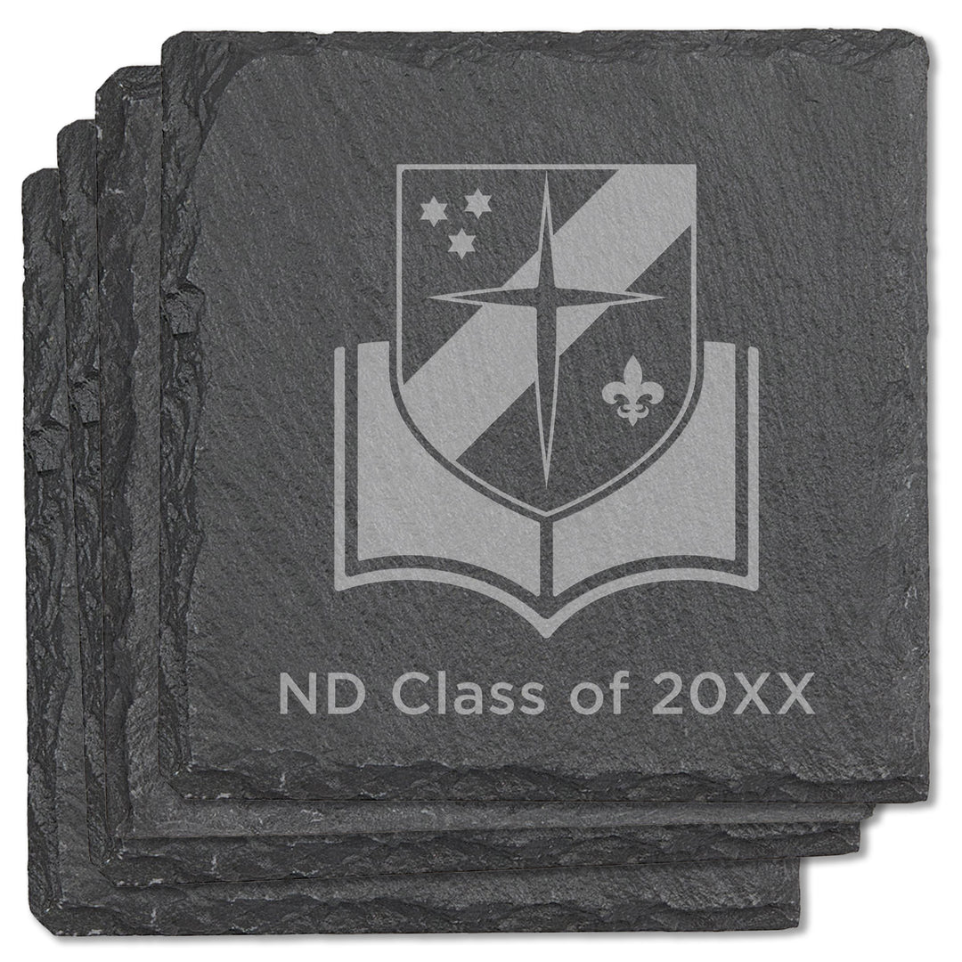 ND Custom Square Slate Coasters (Set of 4)