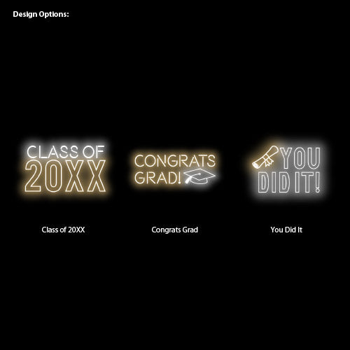 Graduation Favor Matches, Neon Disco Grad (Set of 50)