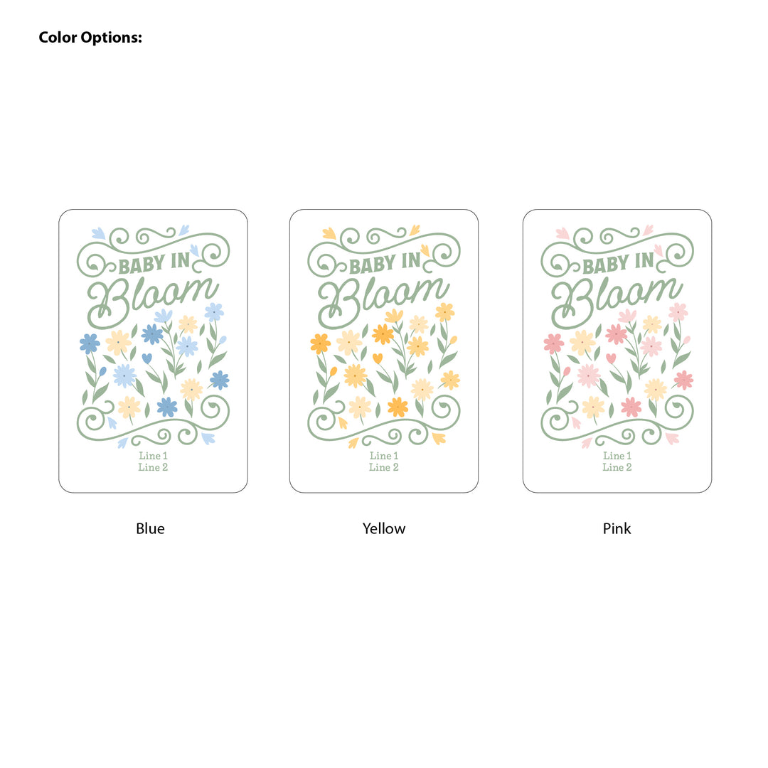 Vintage Baby in Bloom, Baby Shower, Wildflower Seed Packets