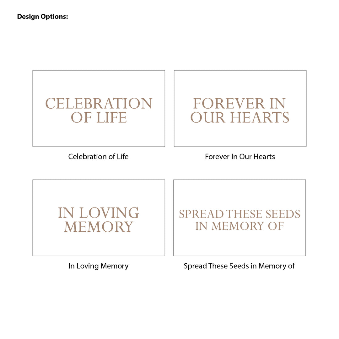 Wildflower Memorial, Funeral Favors, Wildflower Seed Packets