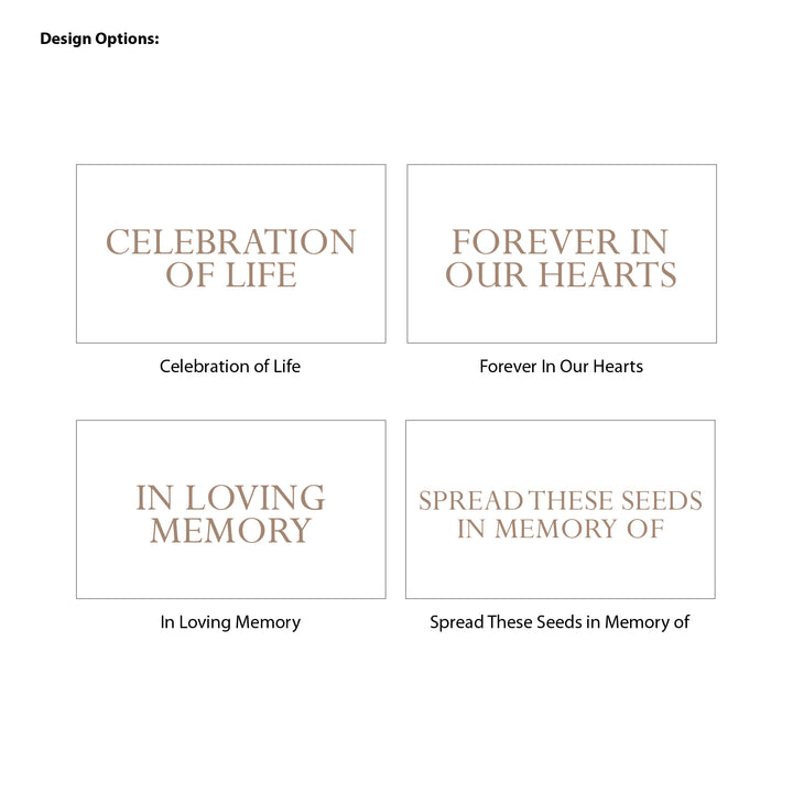 Wildflower Memorial, Funeral Favors, Wildflower Seed Packets