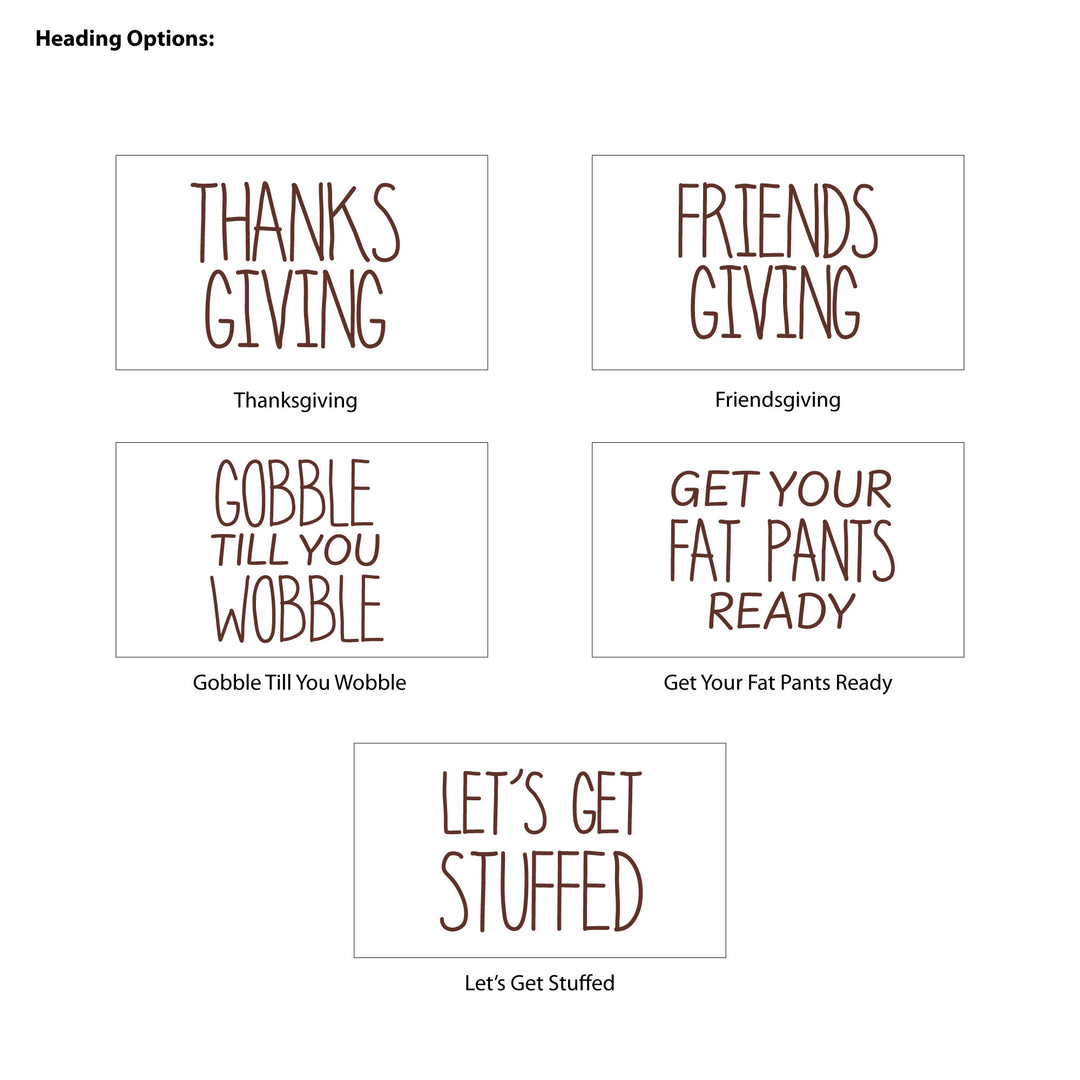 Thanksgiving or Friendsgiving Doodle, Gobble Till You Wobble, Cork Coasters