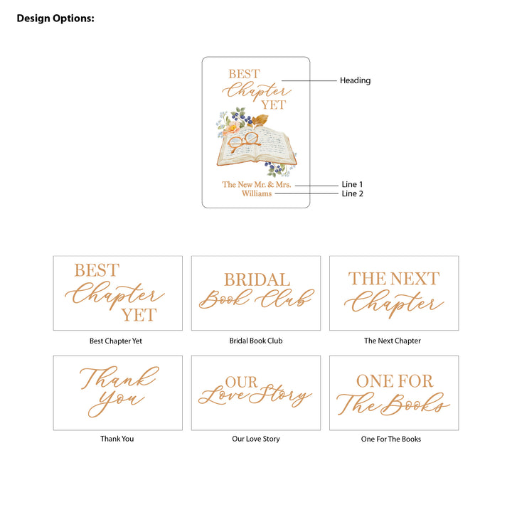 Personalized Wedding Matchboxes, Bridal Shower Favors, The Next Chapter, Our Love Story - Set of 50