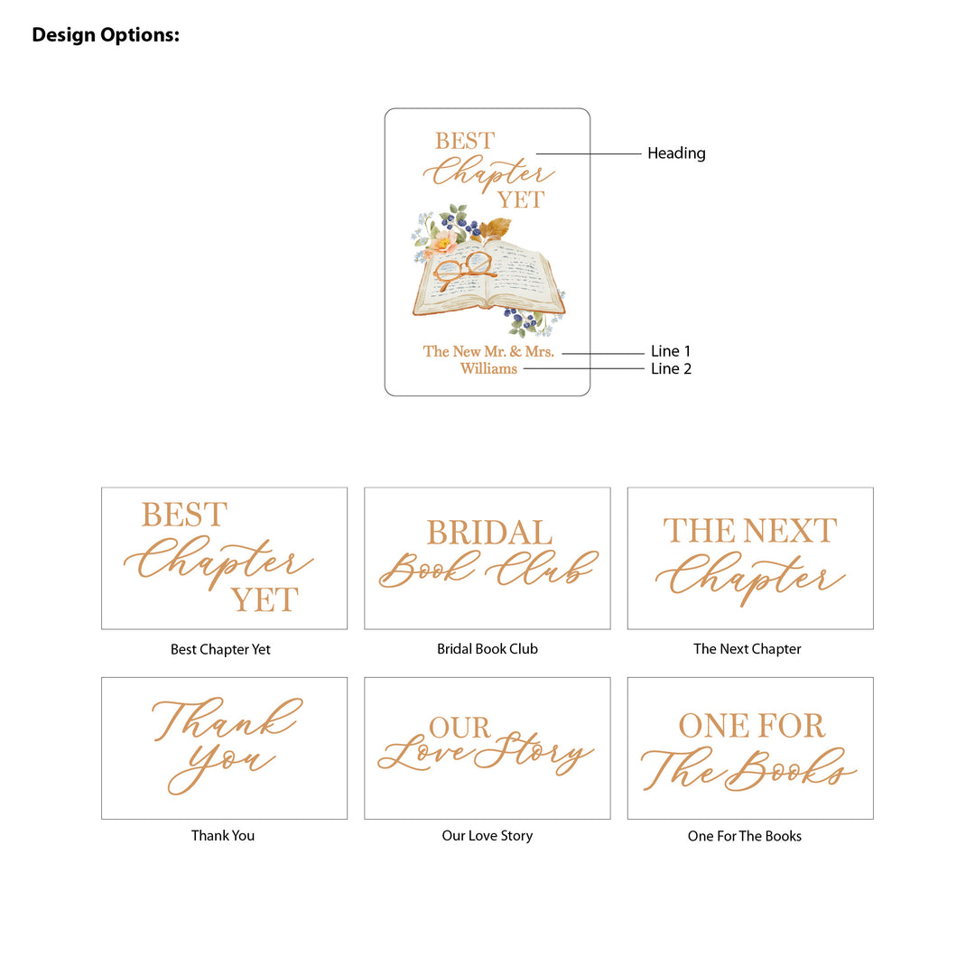 Cocoa Bridal Shower Favors, One for the Books, Book Theme Party