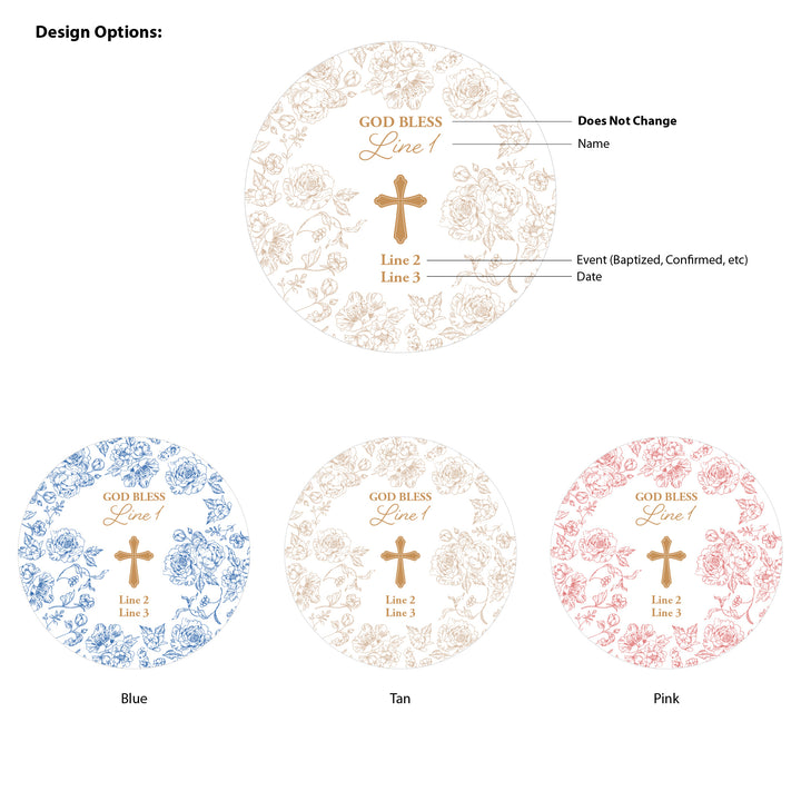 Chinoiserie Toile, Baptism Favors, Wildflower Seed Packets