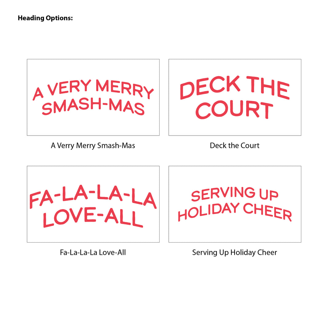 Personalized Tennis Christmas Ornament, A Very Merry Smash-mas, Tennis Stripe Christmas Ornament