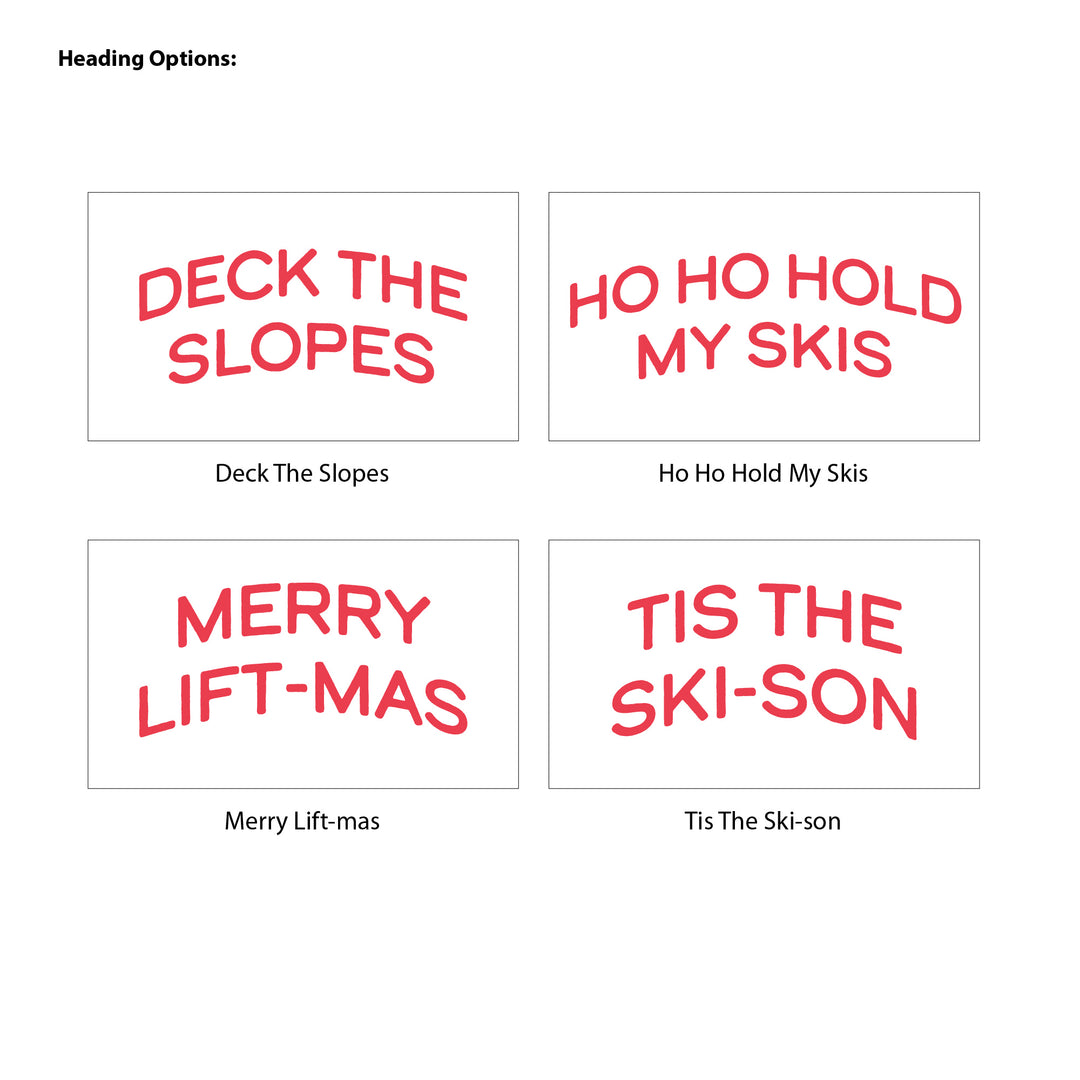 Personalized Ski Christmas Ornament, Merry Lift-mas, Ski Stripe Christmas Ornament