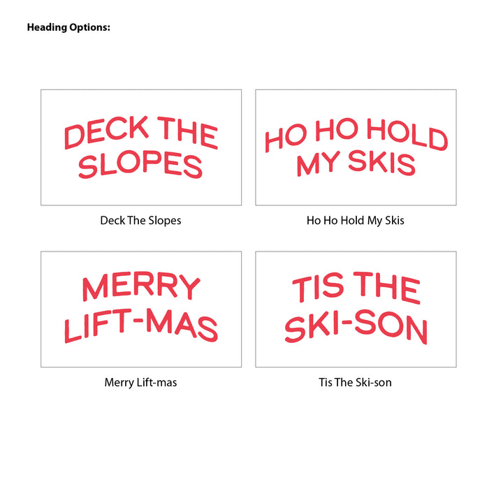 Personalized Ski Christmas Ornament, Merry Lift-mas, Ski Stripe Christmas Ornament