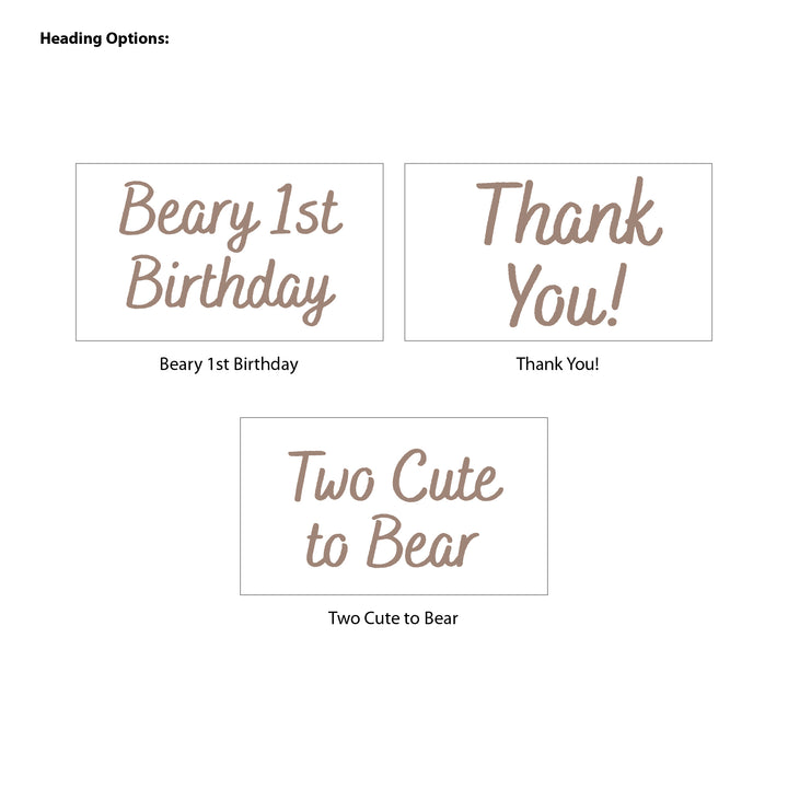 Teddy Bear Birthday, Beary First Birthday, Wildflower Seed Packets