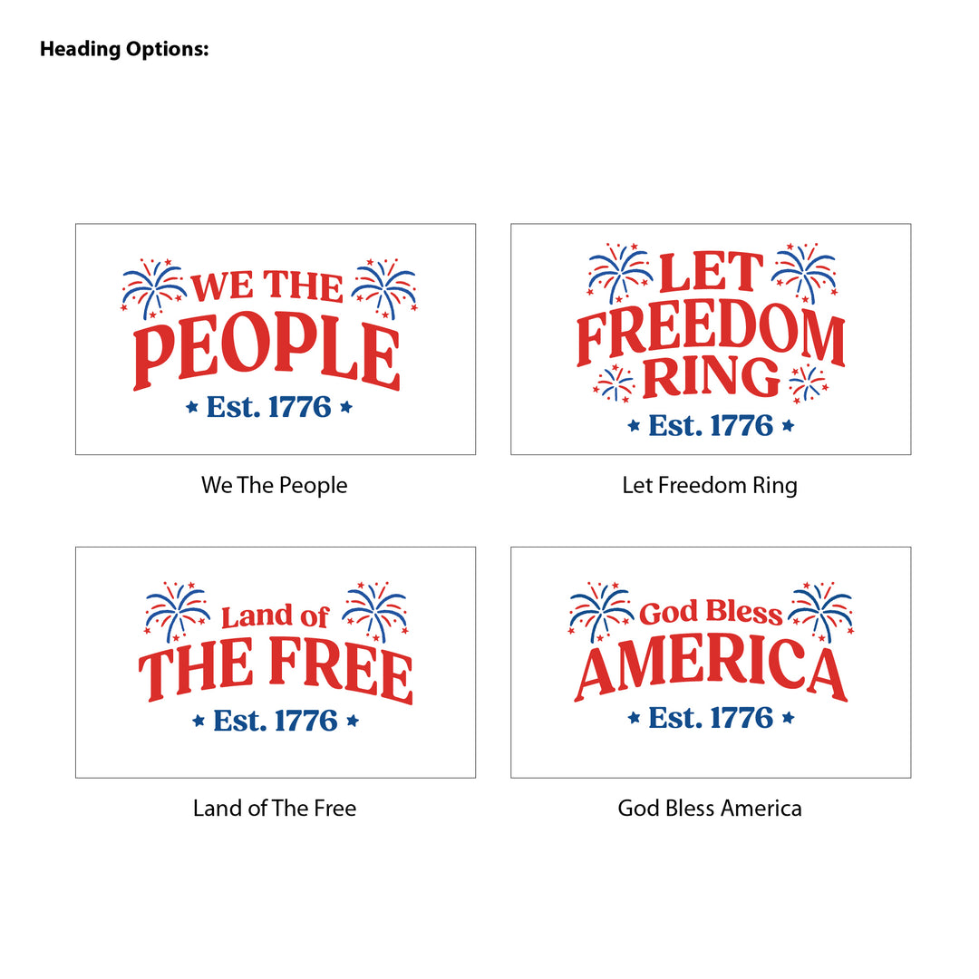 Patriotic Striped Mini Sunscreen Favors, God Bless America, Land of the Free, We the People, 1oz Sunscreen