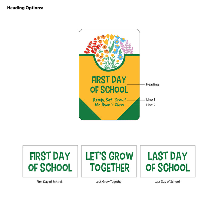 Custom Wildflower Seed Packets, Back to School Teacher Student Gift, Let&