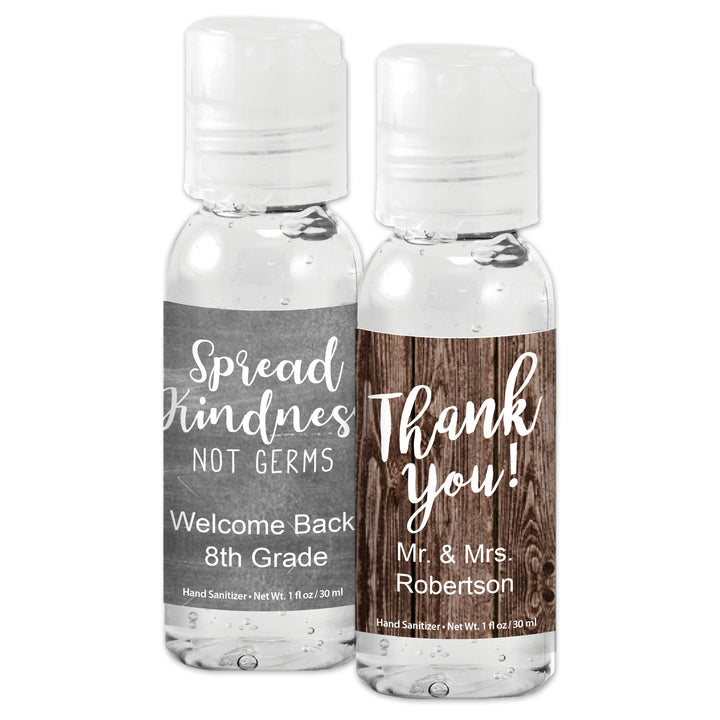 Personalized Hand Sanitizer Favors, Catchy Sayings