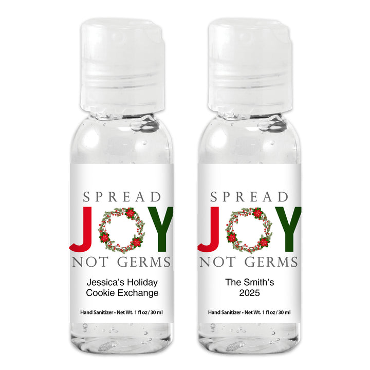 Spread Joy Not Germs Personalized Hand Sanitizer