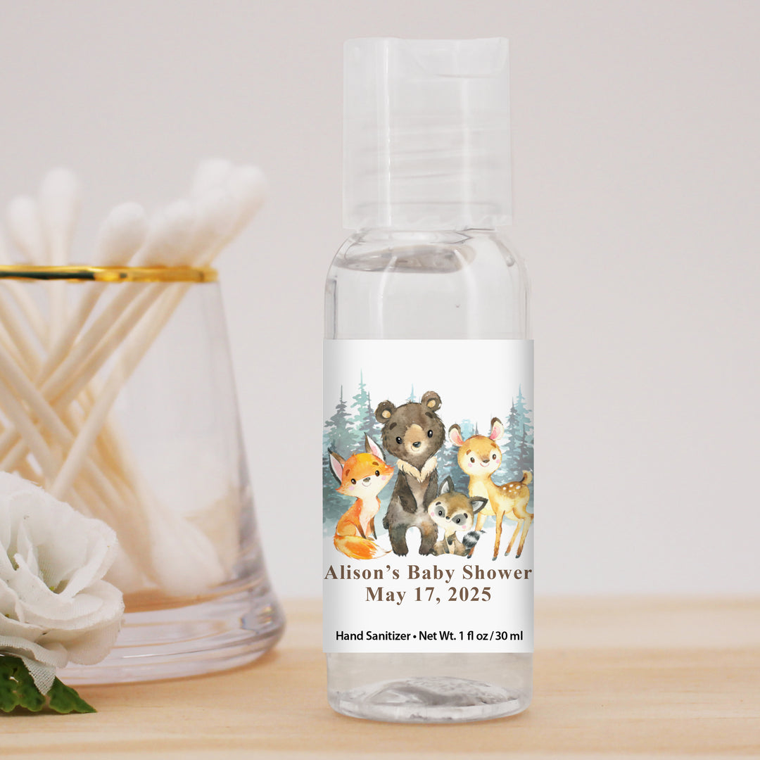 Woodland Animals Personalized Hand Sanitizer