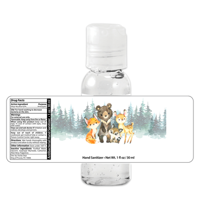 Woodland Animals Personalized Hand Sanitizer