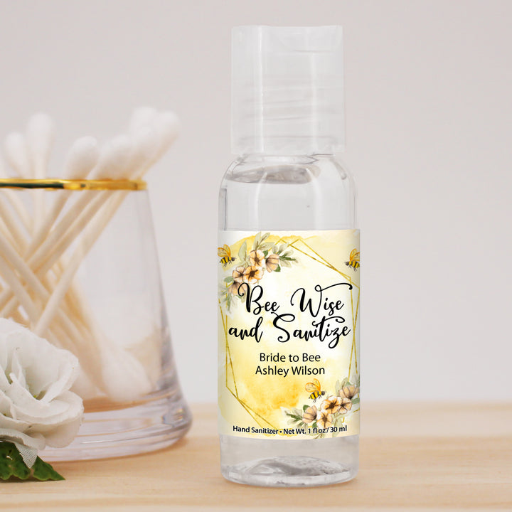 Bee Wise and Sanitize Personalized Hand Sanitizer