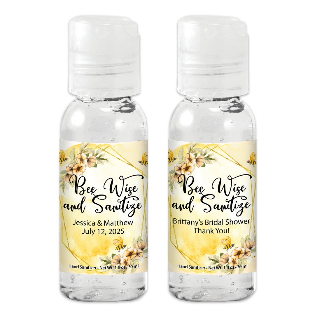 Bee Wise and Sanitize Personalized Hand Sanitizer