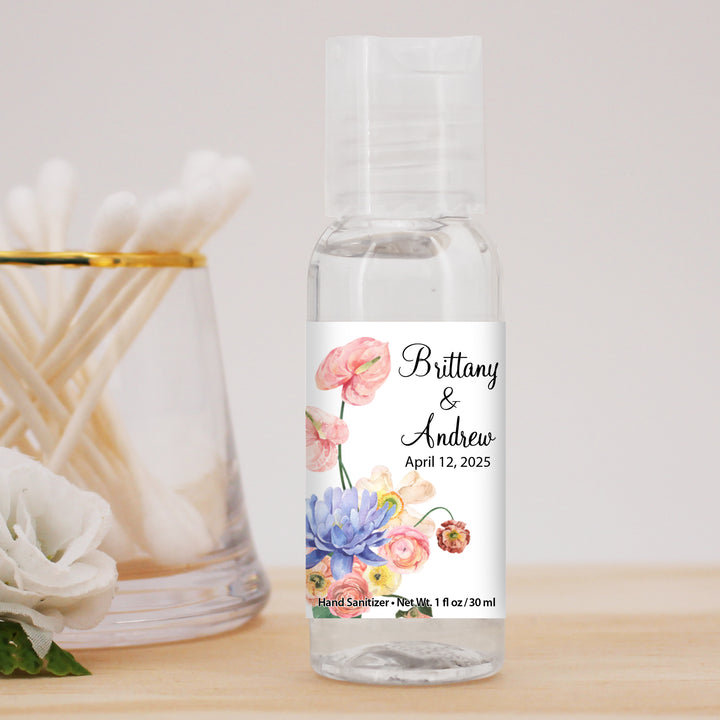 Floral Personalized Hand Sanitizer