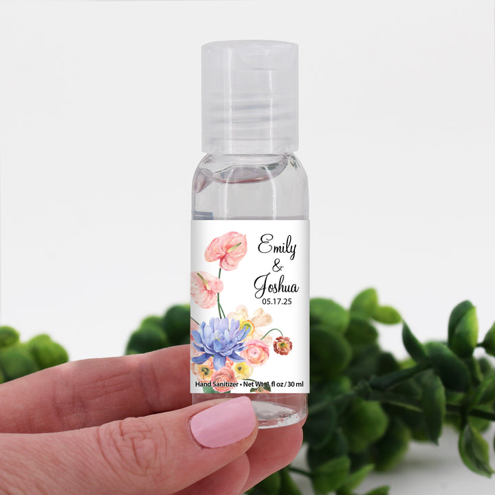 Floral Personalized Hand Sanitizer