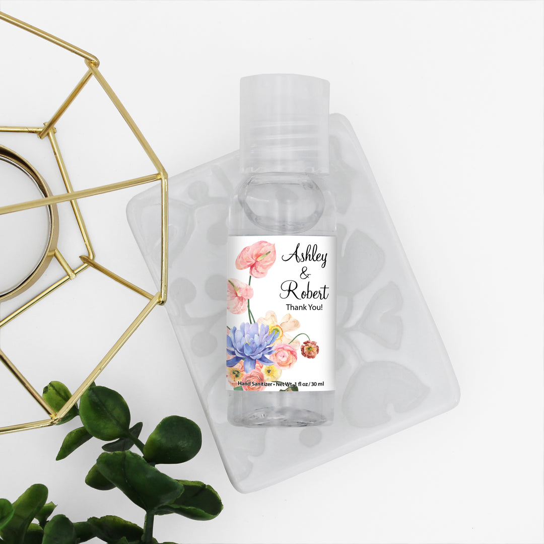 Floral Personalized Hand Sanitizer