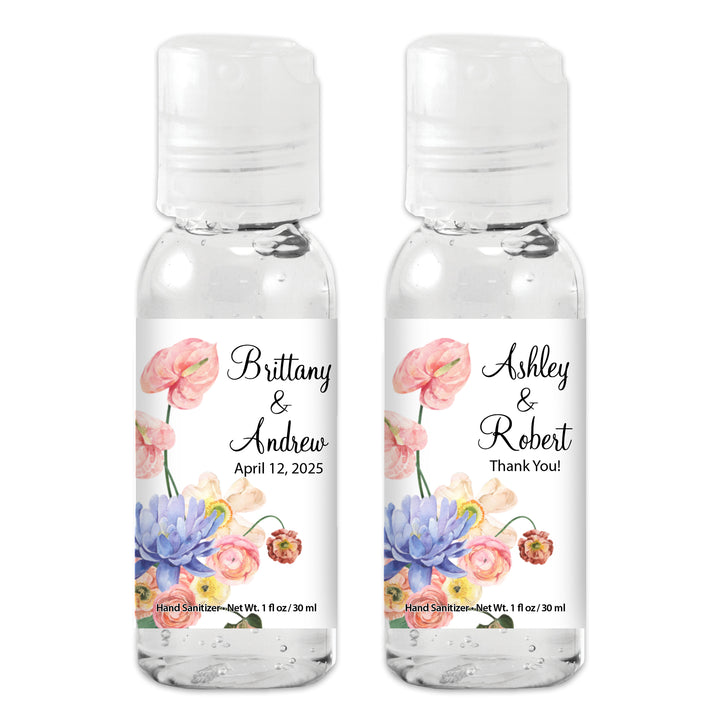 Floral Personalized Hand Sanitizer