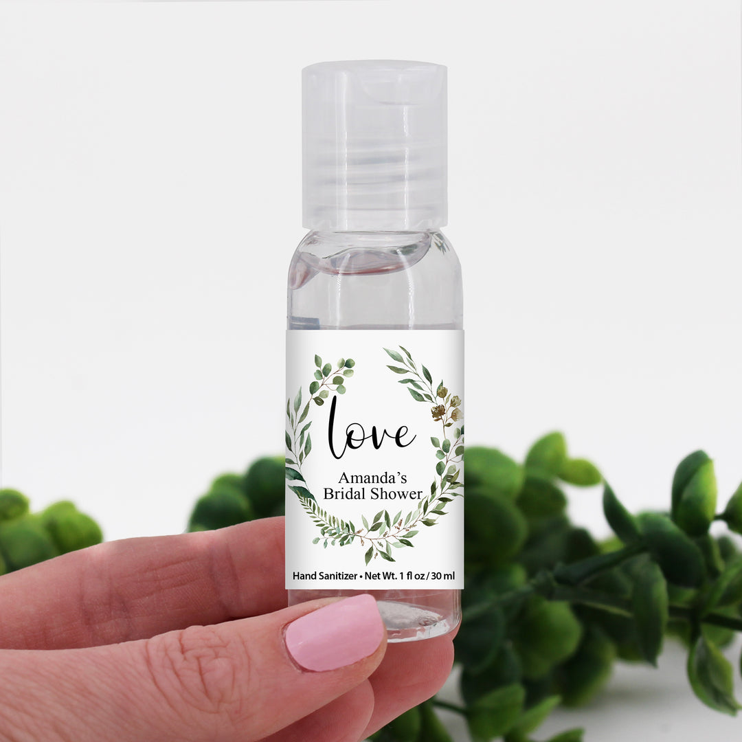 Greenery Wreath Custom Hand Sanitizer