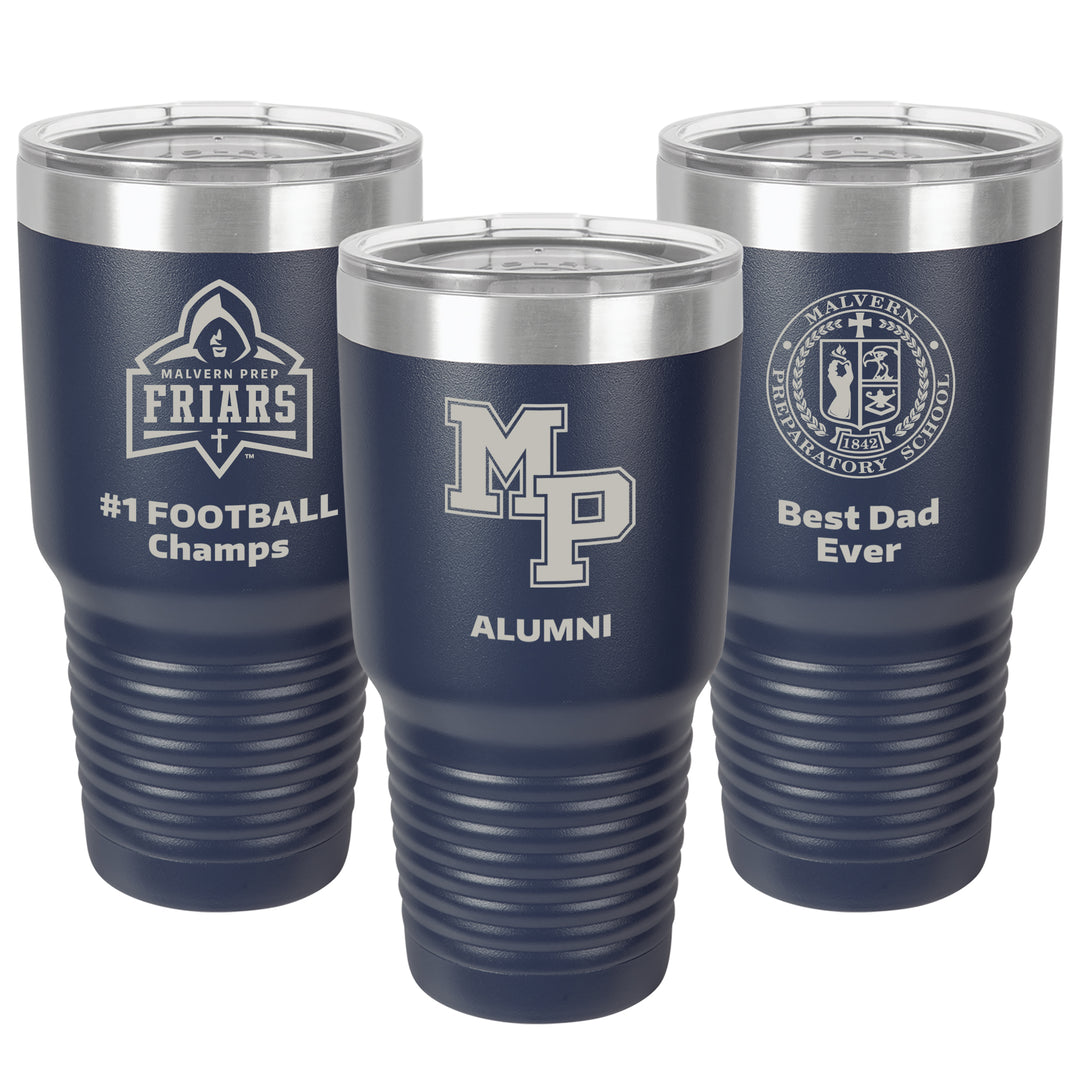 Powder Coated Tumbler 30oz Engraved Double Wall Insulated Stainless Steel