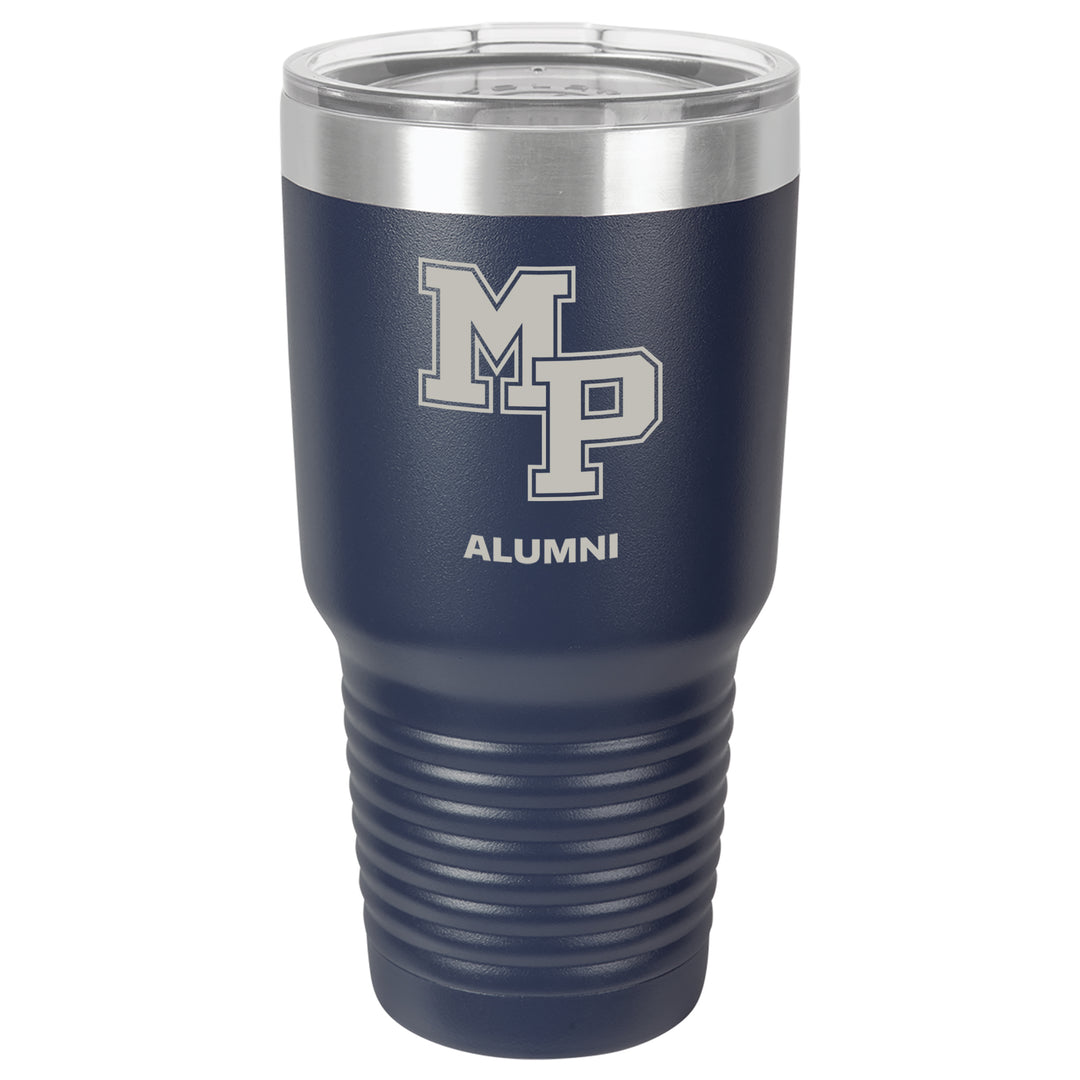 MP Large 30 oz. Personalized Navy Blue Insulated Tumbler with Clear Lid