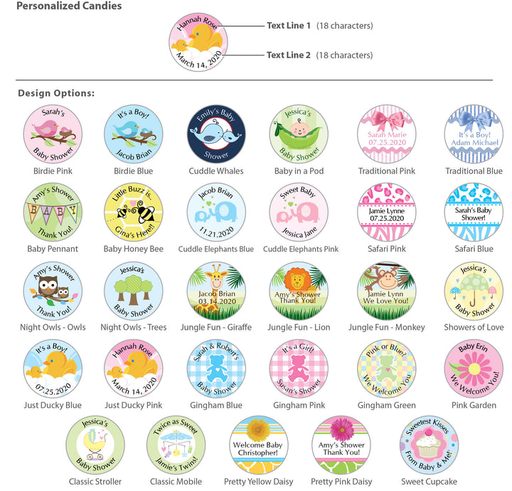 Hershey Kisses Baby Shower Favors