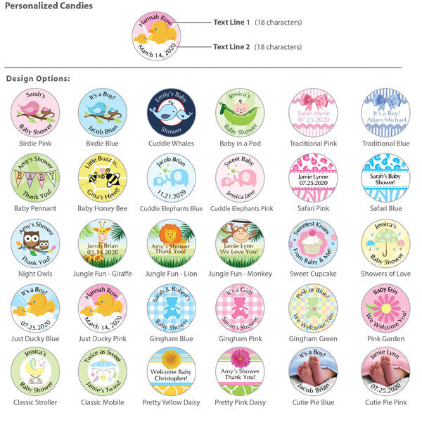 Personalized Baby Shower Life Savers