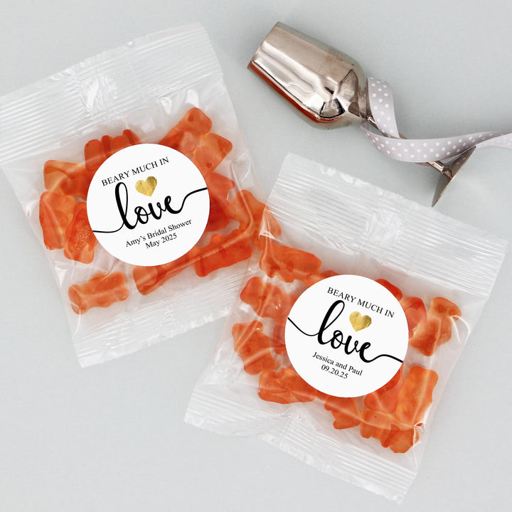 Beary Much In Love Gummy Bear Wedding Favors, Bridal Shower Favors
