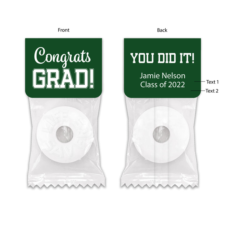 Congrats Grad Life Saver Mint Favors, Graduation Favors