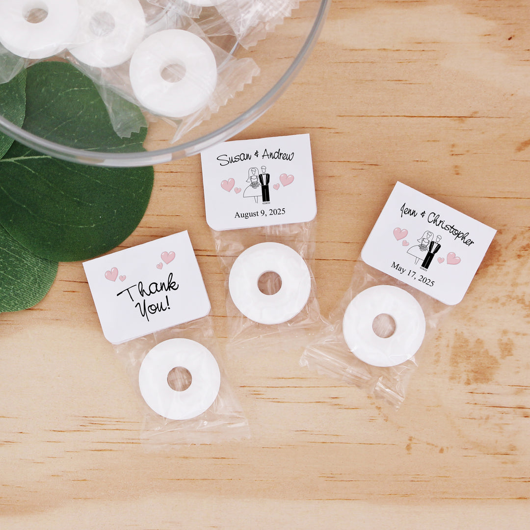 Mint to Be Wedding Favor Mints, Life Saver Mint, Bride and Groom