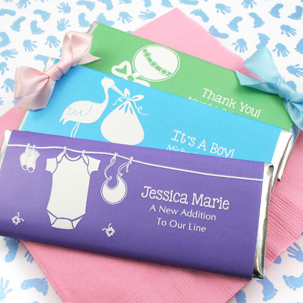 Personalized Baby Shower Hershey Bars - Silhouette Collection