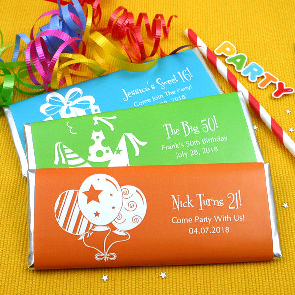 Personalized Birthday Hershey Bars - Silhouette Collection