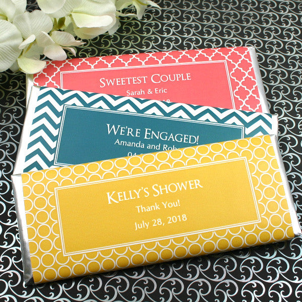 Personalized Wedding Hershey Bars - Silhouette Collection