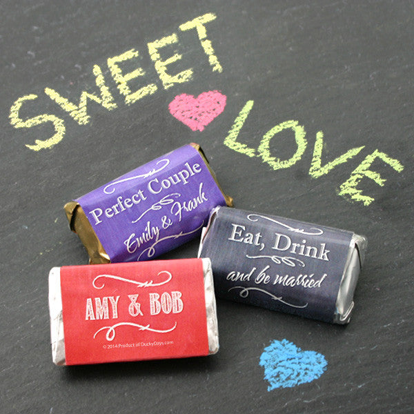 Personalized Wedding Hershey Miniatures - Silhouette Collection