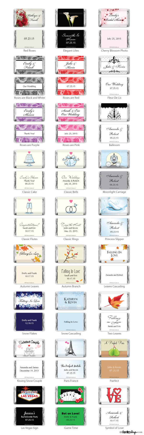 Personalized Wedding Hershey Miniatures
