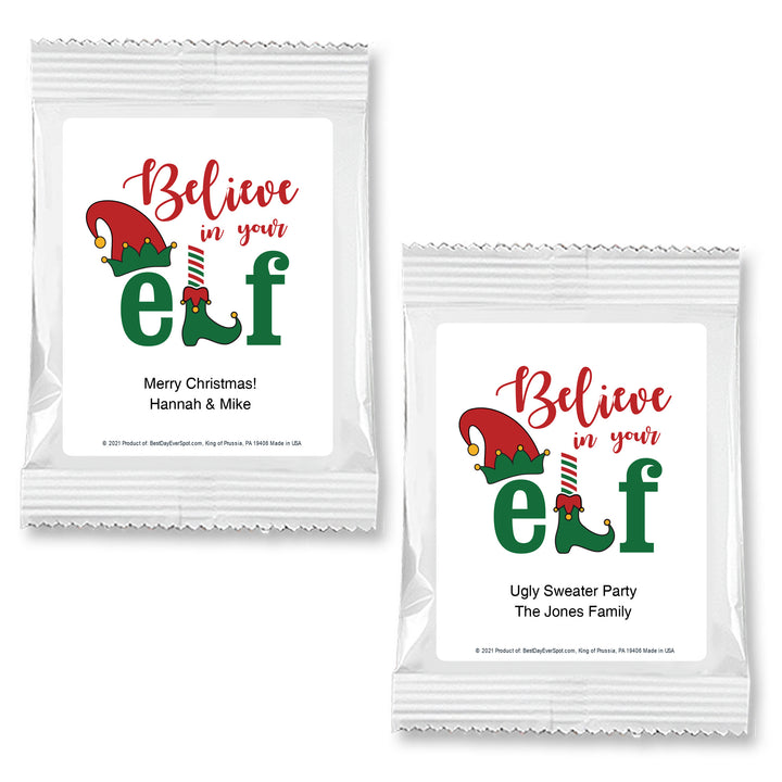 Christmas Hot Chocolate, Holiday Cocoa Favors, Believe in your Elf