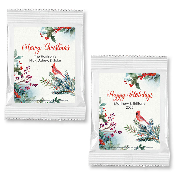 Personalized Christmas Hot Chocolate, Red Cardinal Hot Chocolate Gifts & Favors