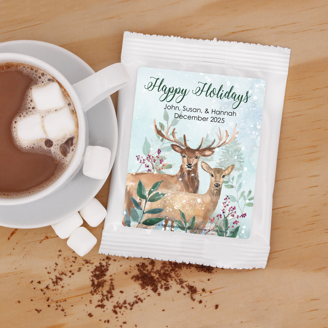 Personalized Christmas Hot Chocolate Favors & Gifts, Deer