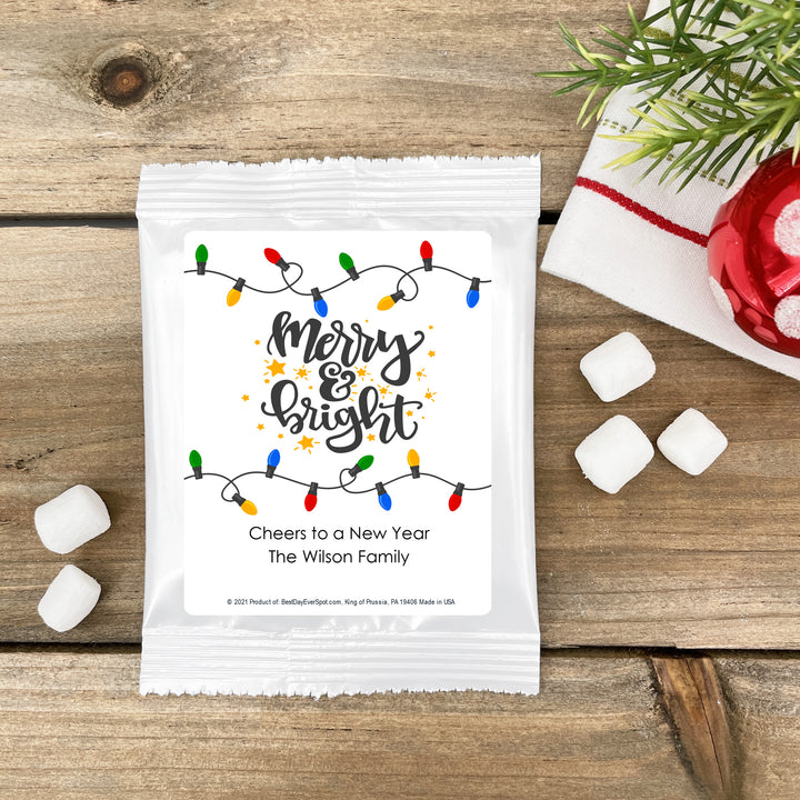 Christmas Hot Chocolate Favors & Gift, Merry and Bright
