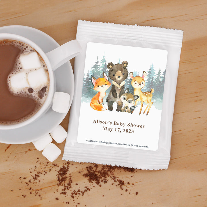 Safari Baby Shower, Personalized Hot Chocolate, Baby Shower Cocoa Favors