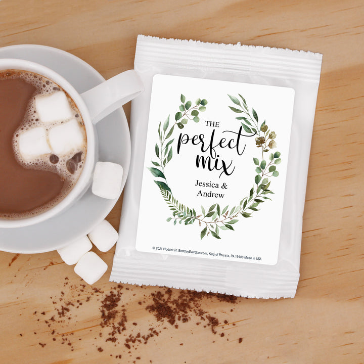 Personalized Hot Chocolate Wedding Favors, Bridal Shower Cocoa Favors, Garden Wedding