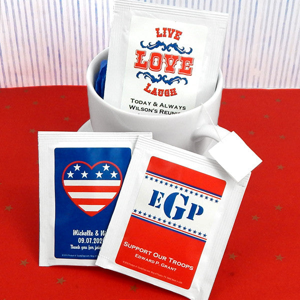 Patriotic Tea Favors