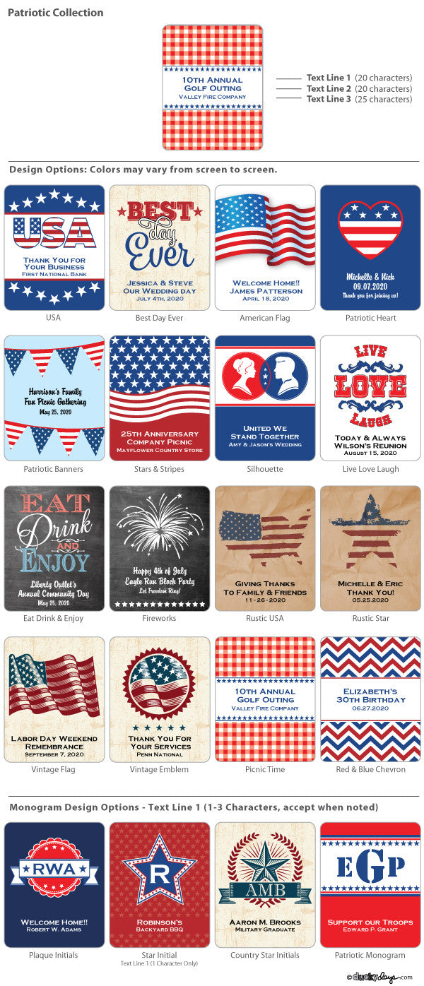 Patriotic Tea Favors