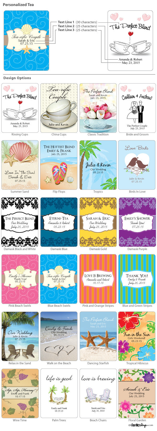 Tea Wedding Favors
