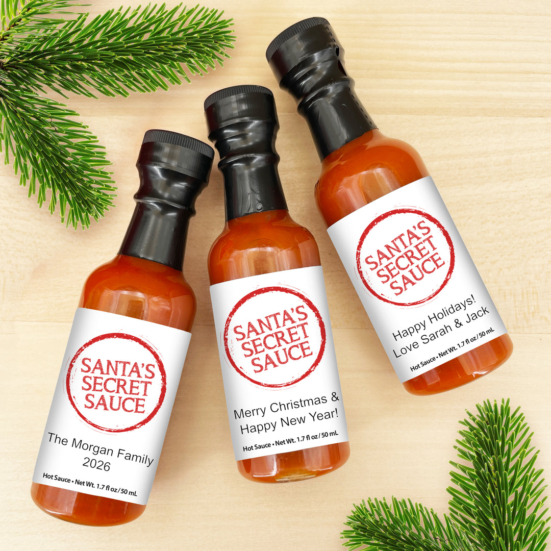 Santa's Secret Sauce, Mini Hot Sauce Favors, 1.7 oz