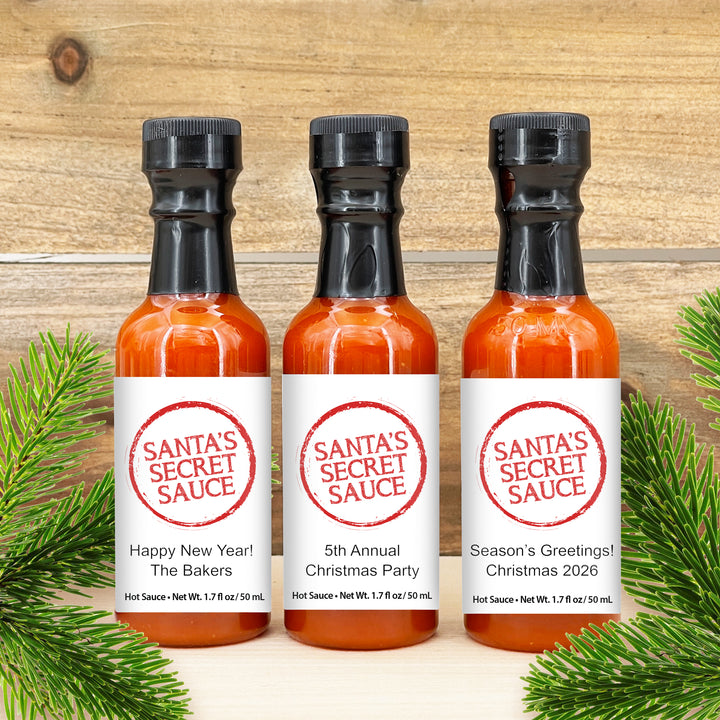 Santa's Secret Sauce, Mini Hot Sauce Favors, 1.7 oz