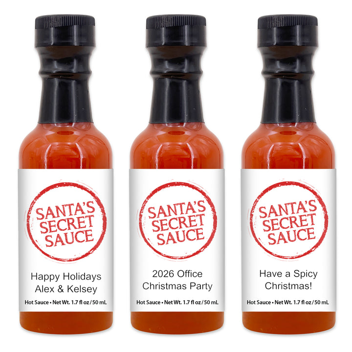 Santa's Secret Sauce, Mini Hot Sauce Favors, 1.7 oz